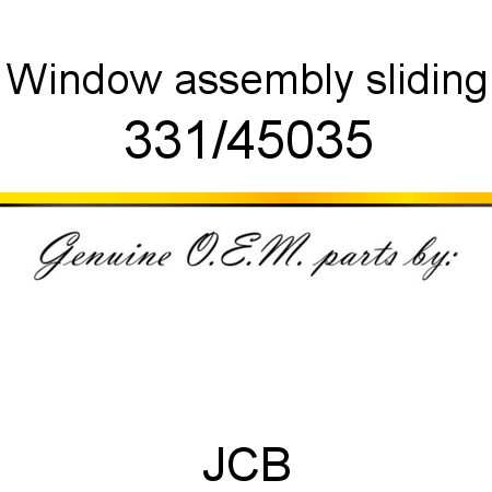 Window, assembly, sliding 331/45035