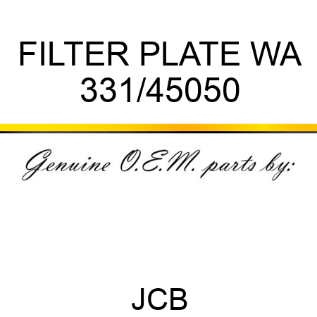 FILTER PLATE WA 331/45050