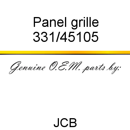Panel, grille 331/45105