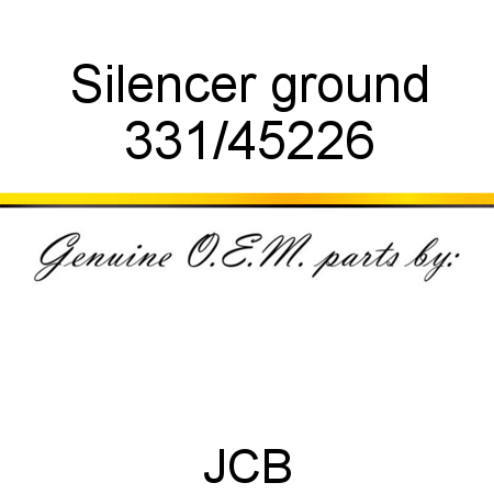 Silencer, ground 331/45226