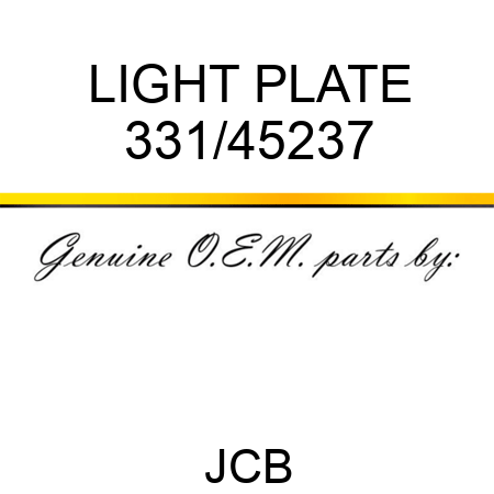 LIGHT PLATE 331/45237