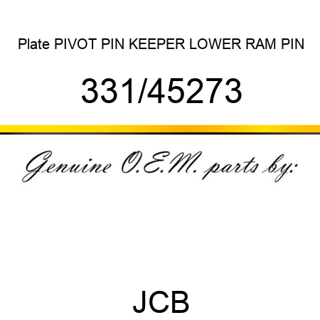 Plate, PIVOT PIN KEEPER, LOWER RAM PIN 331/45273