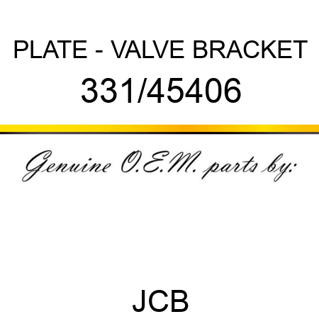 PLATE - VALVE BRACKET 331/45406