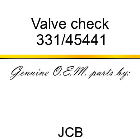 Valve check 331/45441