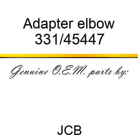Adapter elbow 331/45447