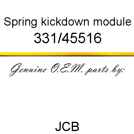 Spring, kickdown module 331/45516