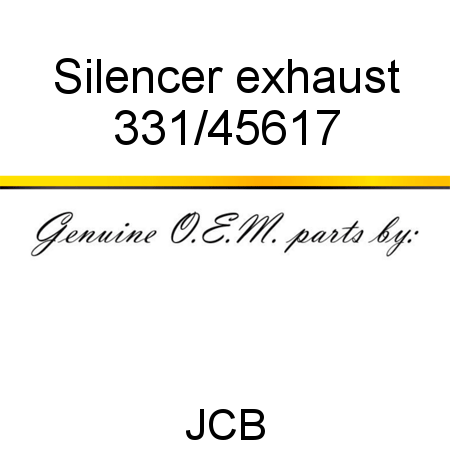 Silencer, exhaust 331/45617