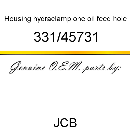 Housing, hydraclamp, one oil feed hole 331/45731