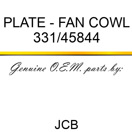 PLATE - FAN COWL 331/45844