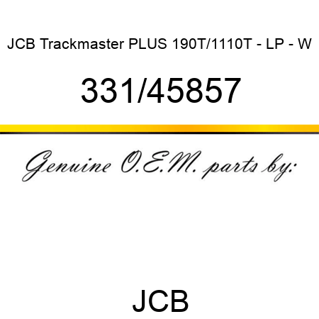 JCB Trackmaster PLUS 190T/1110T - LP - W 331/45857