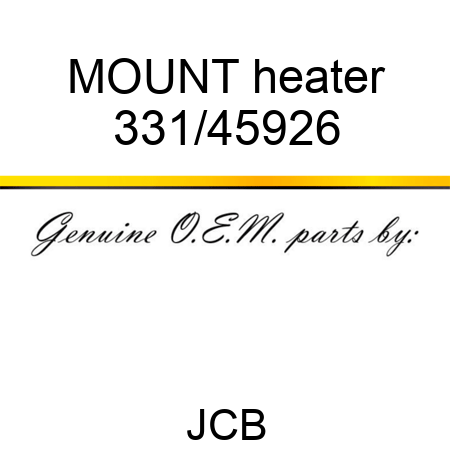 MOUNT heater 331/45926