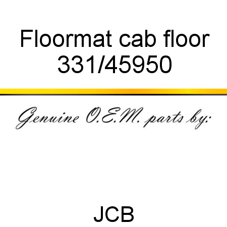 Floormat, cab floor 331/45950