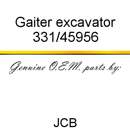 Gaiter, excavator 331/45956
