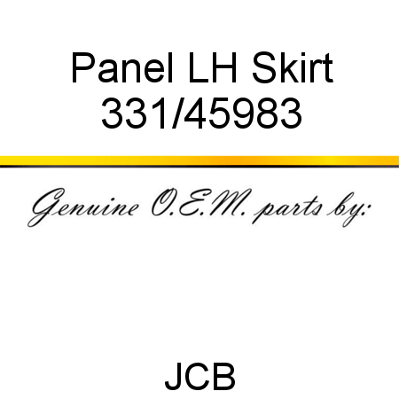Panel, LH Skirt 331/45983