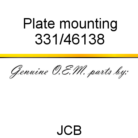 Plate, mounting 331/46138