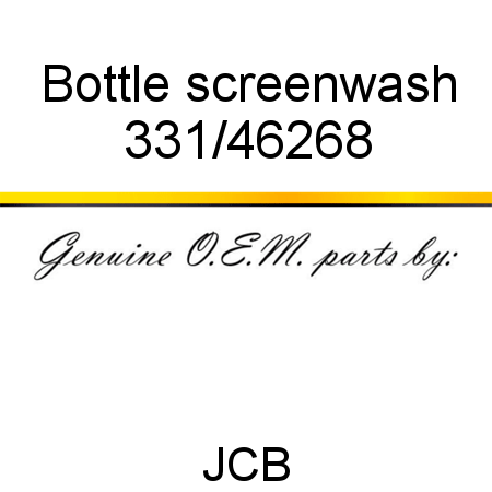 Bottle, screenwash 331/46268