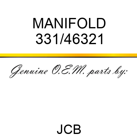 MANIFOLD 331/46321