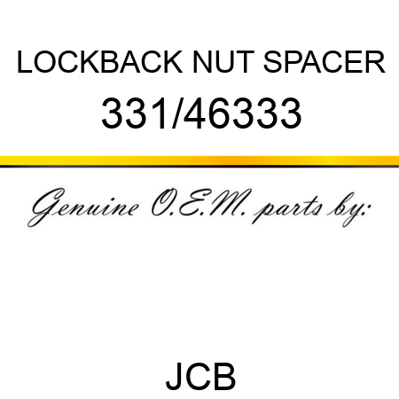 LOCKBACK NUT SPACER 331/46333