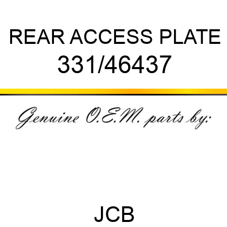 REAR ACCESS PLATE 331/46437