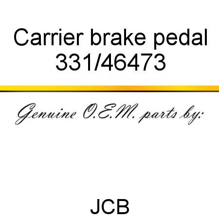 Carrier, brake pedal 331/46473