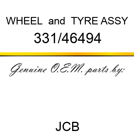 WHEEL & TYRE ASSY 331/46494