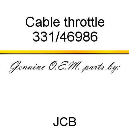 Cable, throttle 331/46986
