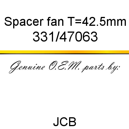 Spacer, fan, T=42.5mm 331/47063