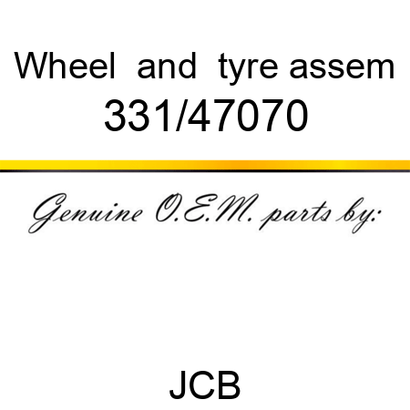 Wheel & tyre assem 331/47070
