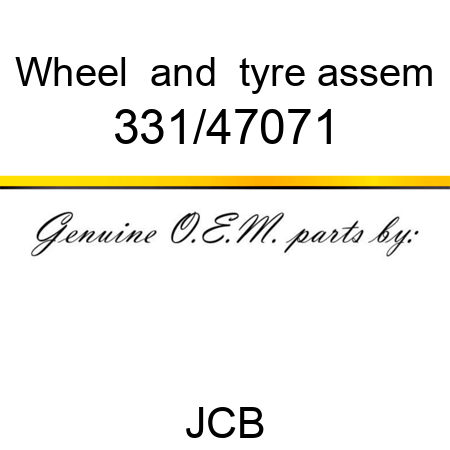 Wheel & tyre assem 331/47071