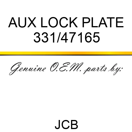 AUX LOCK PLATE 331/47165