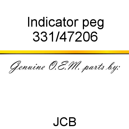 Indicator, peg 331/47206