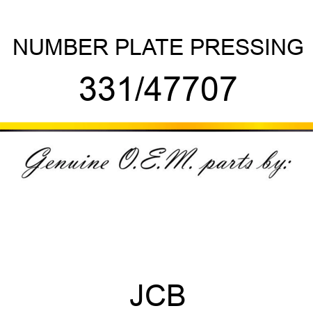 NUMBER PLATE PRESSING 331/47707