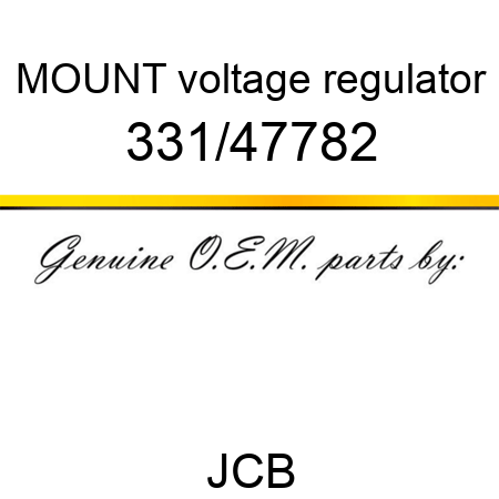 MOUNT voltage regulator 331/47782