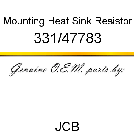 Mounting, Heat Sink Resistor 331/47783