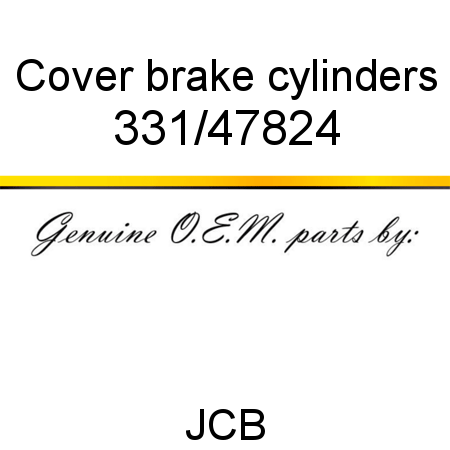 Cover, brake cylinders 331/47824