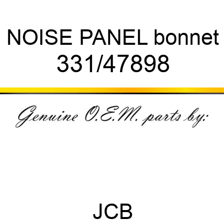 NOISE PANEL bonnet 331/47898