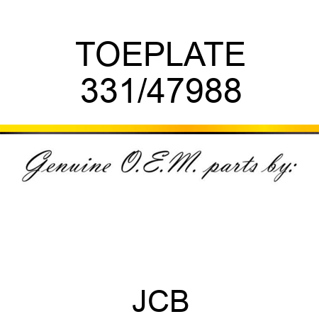 TOEPLATE 331/47988