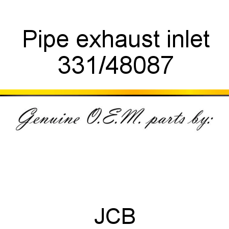 Pipe, exhaust inlet 331/48087