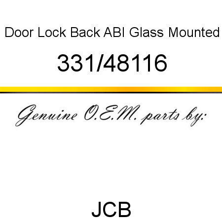 Door Lock Back ABI, Glass Mounted 331/48116