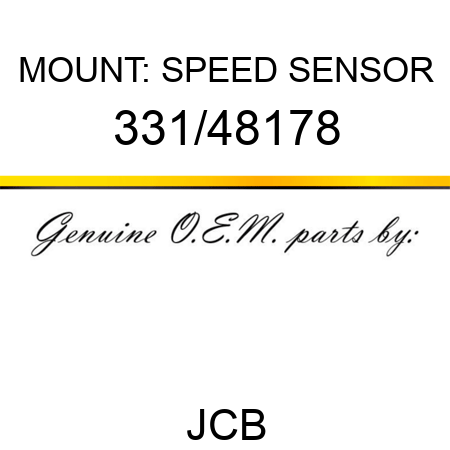 MOUNT: SPEED SENSOR 331/48178