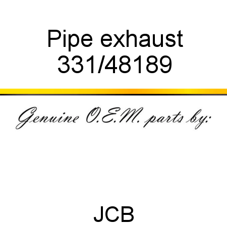 Pipe, exhaust 331/48189