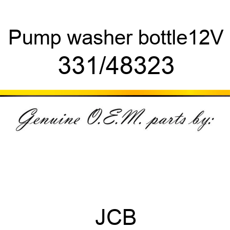 Pump, washer bottle,12V 331/48323