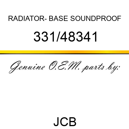 RADIATOR- BASE SOUNDPROOF 331/48341