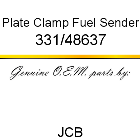 Plate, Clamp, Fuel Sender 331/48637
