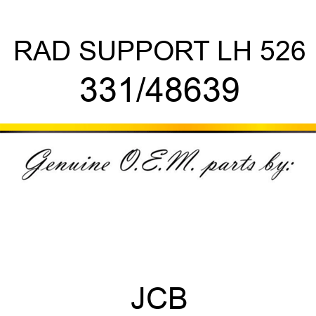 RAD SUPPORT LH 526 331/48639