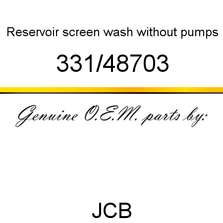 Reservoir, screen wash, without pumps 331/48703