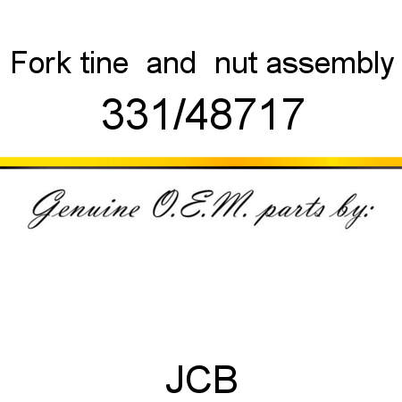 Fork, tine & nut assembly 331/48717