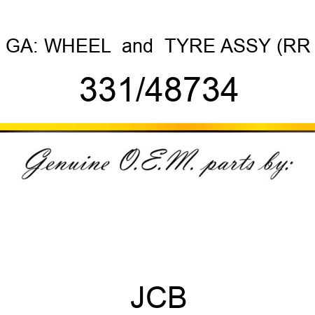 GA: WHEEL & TYRE ASSY (RR 331/48734