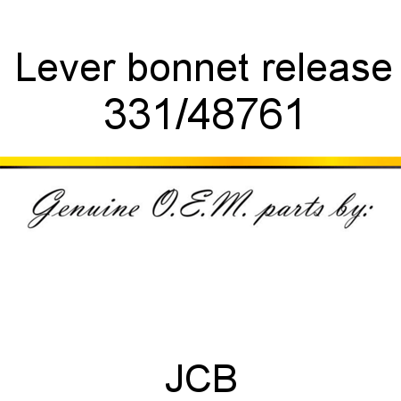 Lever, bonnet release 331/48761