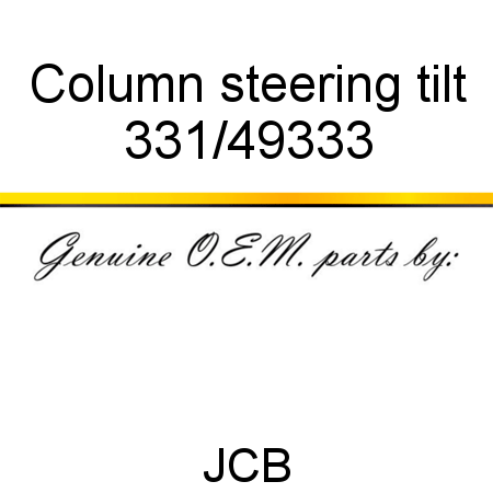 Column, steering, tilt 331/49333